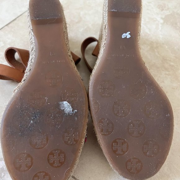 Tory Burch Lily Pad Wedge Espadrilles Sandals - Picture 6 of 8